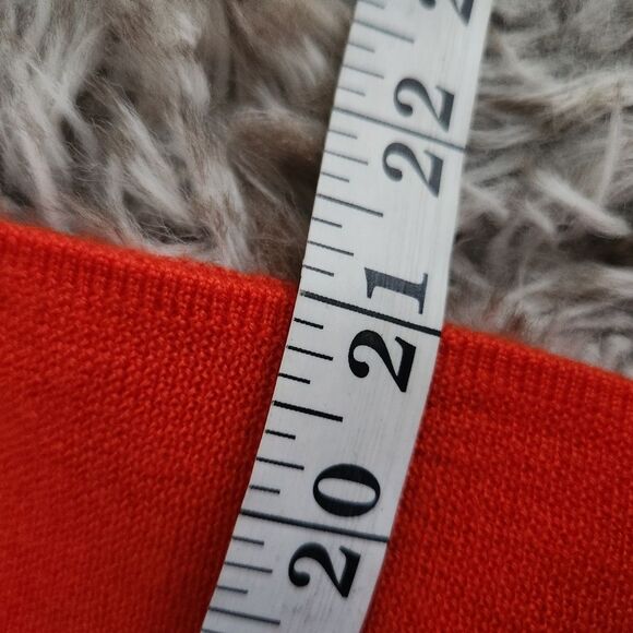 J. Crew Long Sleeve Button Down Cardigan Sweater Orange with Gold Buttons XXXS - Picture 9 of 10